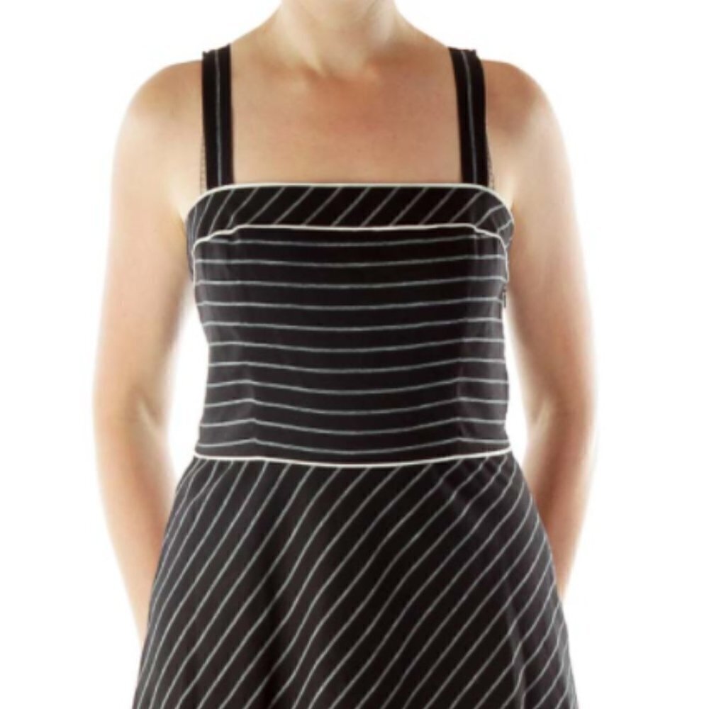 LOFT Black White Pinstripe Jumper - Picture 3 of 3